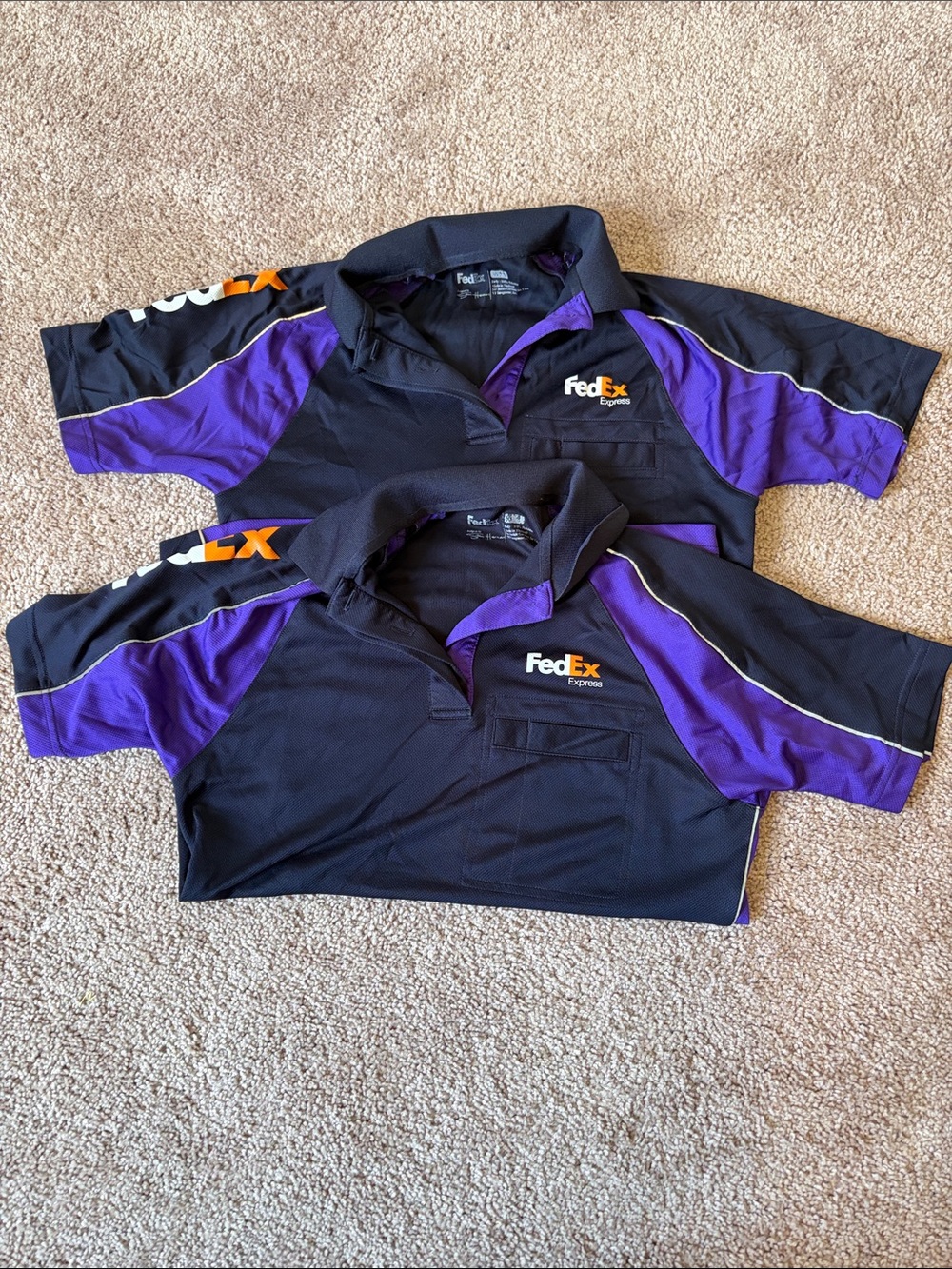 FedEx Polo Work Shirts Short Sleeve Size Small